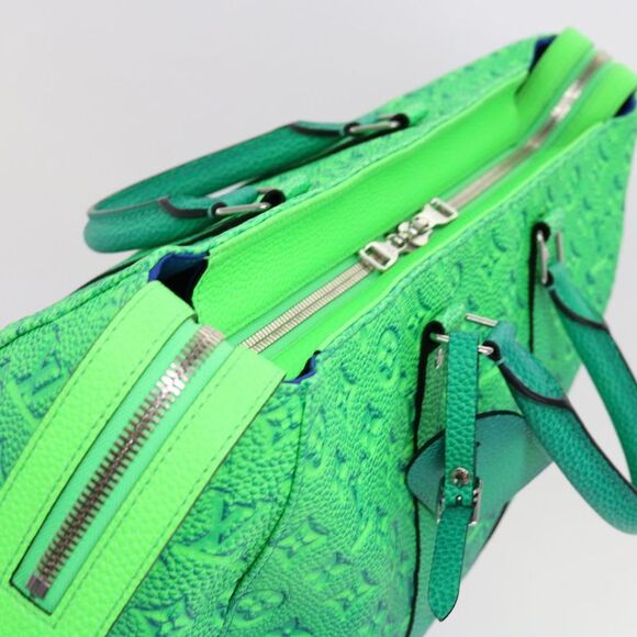 Pre Loved louis vuitton Women Neon Green Boston Bags - Picture 6 of 8